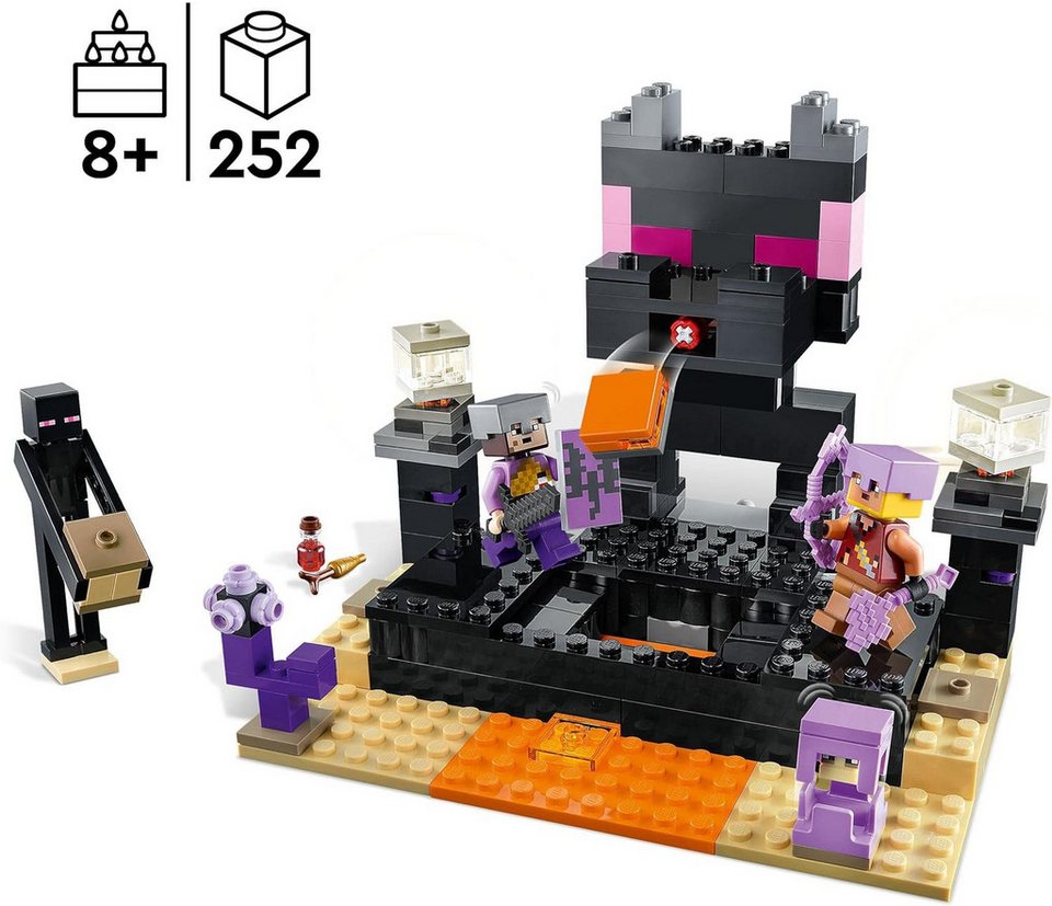 LEGO® Minecraft - Die End-Arena (21242) Konstruktions-Spielset, (252 St)