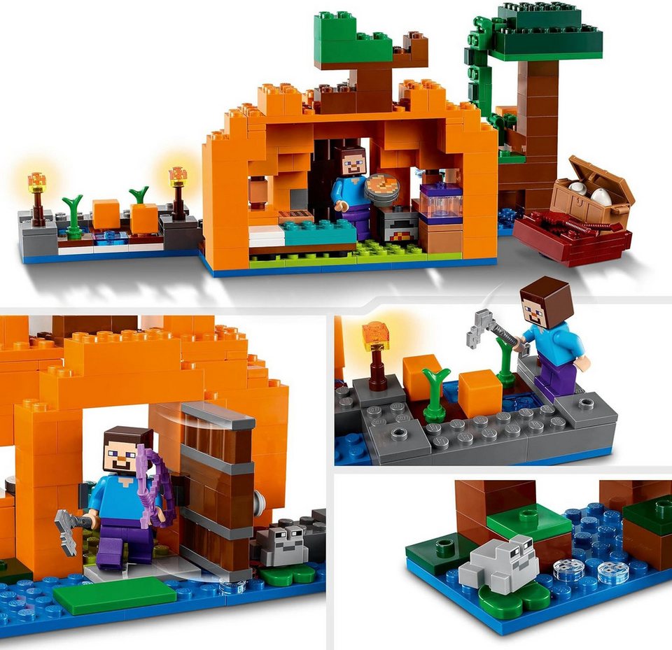 LEGO® Minecraft - Die Kürbisfarm (21248) Konstruktions-Spielset, (257 St)