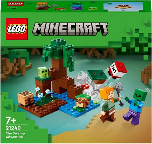 LEGO® Minecraft™ Das Sumpfabenteuer Konstruktionsspielsteine, (Das Sumpfabenteuer, Klemmbausteine), Made in Europe
