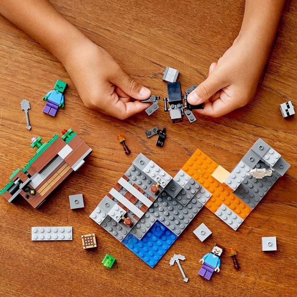 LEGO® Minecraft™ Die verlassene Mine Konstruktionsspielsteine, (Die verlassene Mine, Klemmbausteine), Made in Europe