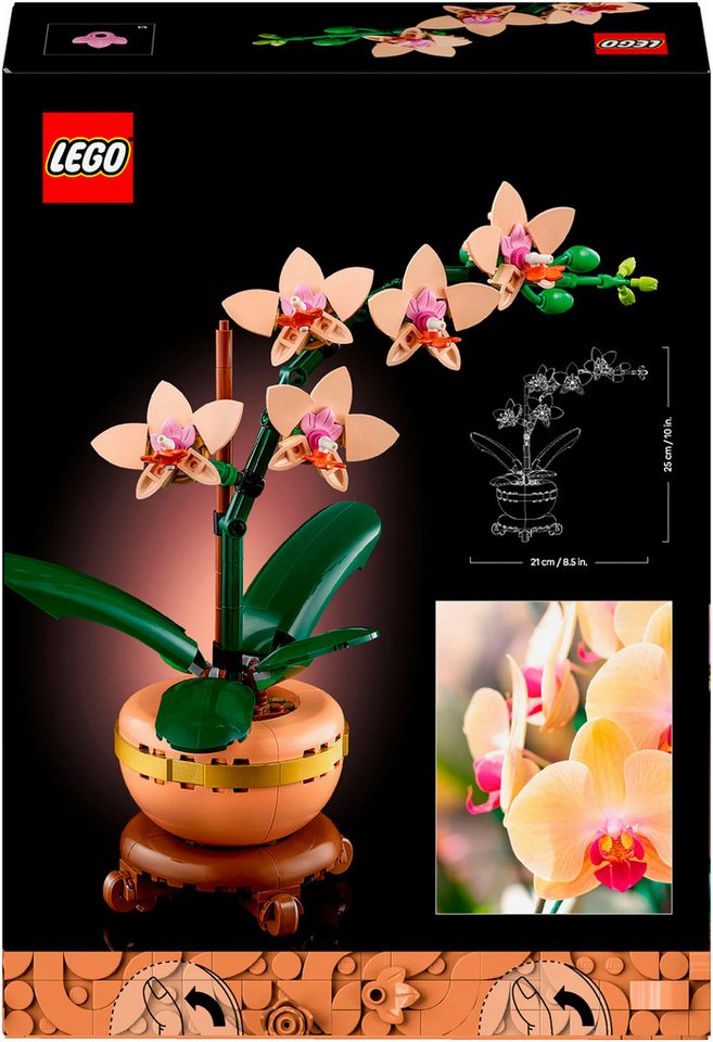 LEGO® Mini-Orchidee (10343), LEGO Botanicals Konstruktionsspielsteine, (274 St), Made in Europe
