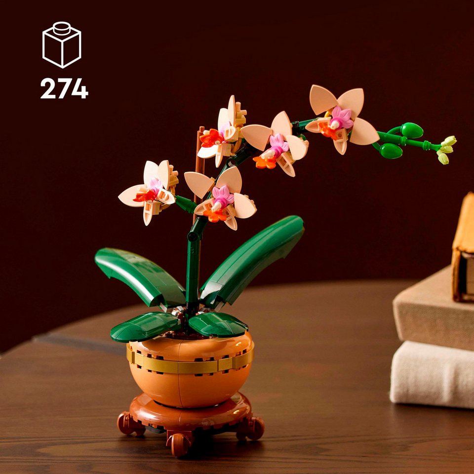 LEGO® Mini-Orchidee (10343), LEGO Botanicals Konstruktionsspielsteine, (274 St), Made in Europe