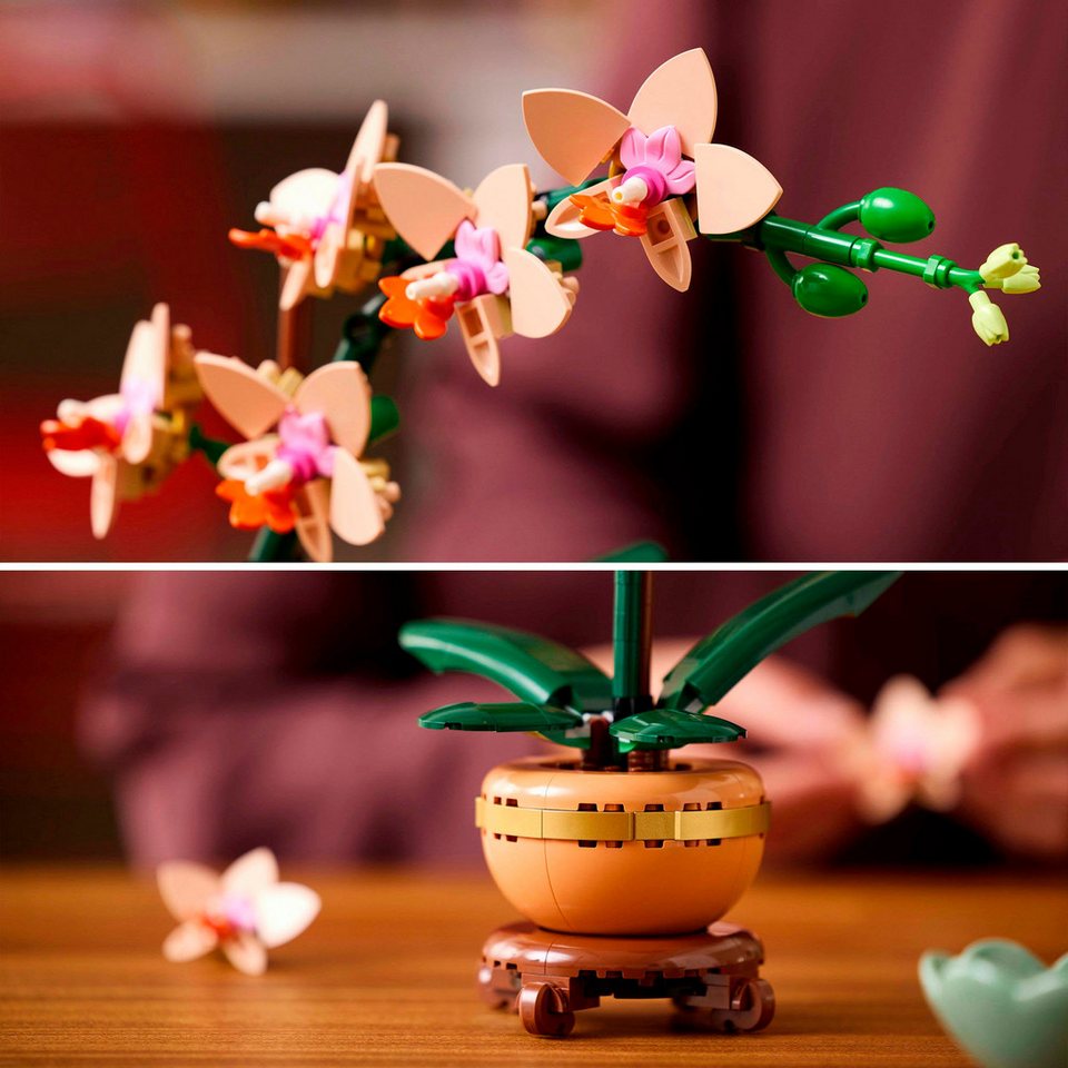 LEGO® Mini-Orchidee (10343), LEGO Botanicals Konstruktionsspielsteine, (274 St), Made in Europe
