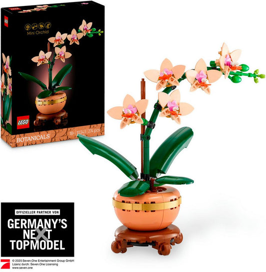 LEGO® Mini-Orchidee (10343), LEGO Botanicals Konstruktionsspielsteine, (274 St), Made in Europe