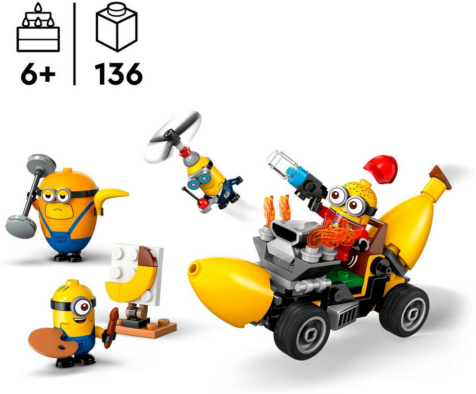 LEGO® Minions und das Bananen Auto (75580), LEGO Despicable Me Konstruktionsspielsteine, (136 St), Made in Europe