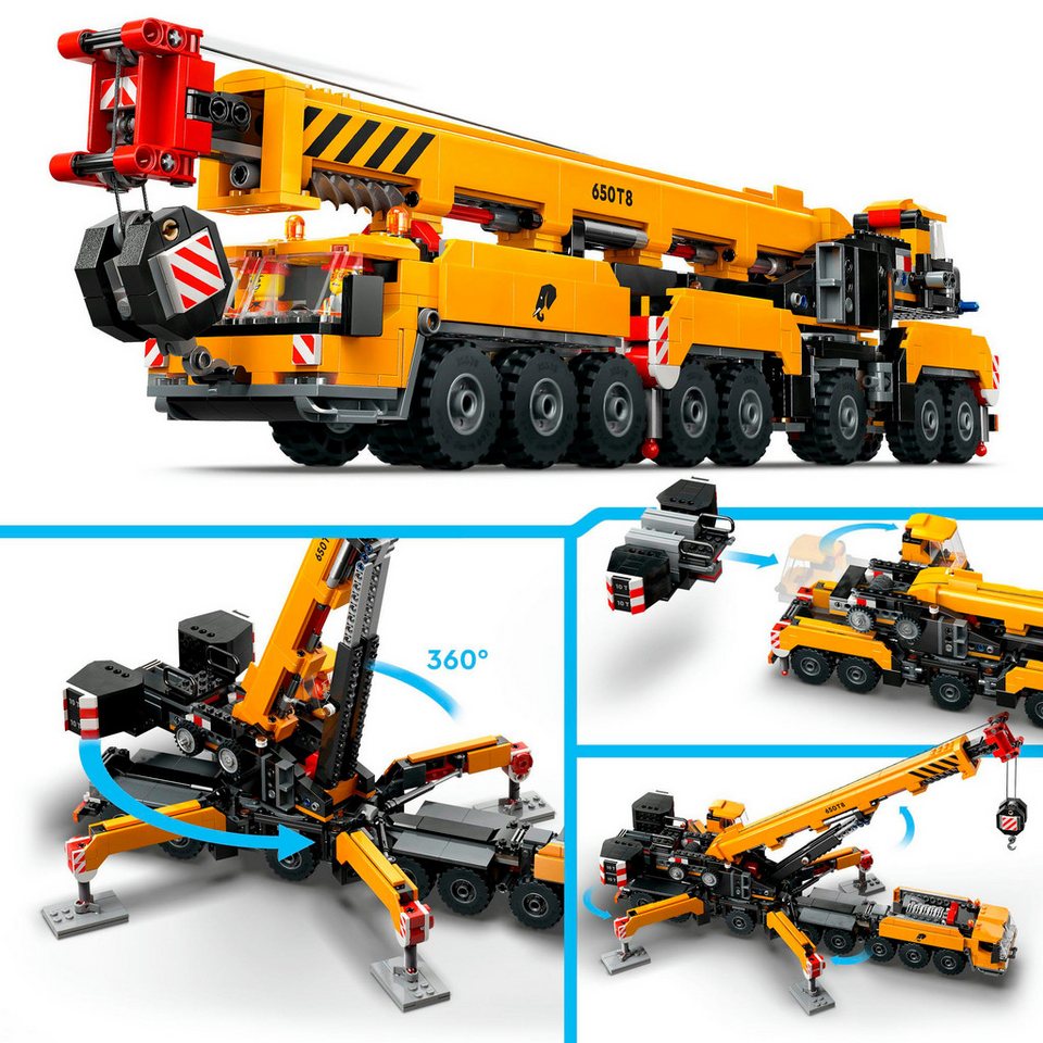 LEGO® Mobiler Baukran (60409), LEGO City Konstruktionsspielsteine, (1116 St), Made in Europe