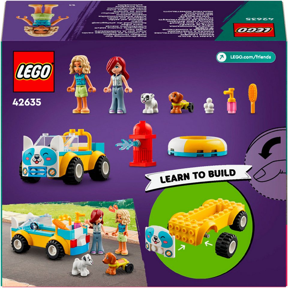 LEGO® Mobiler Hundesalon (42635), LEGO Friends Konstruktionsspielsteine, (60 St), Made in Europe