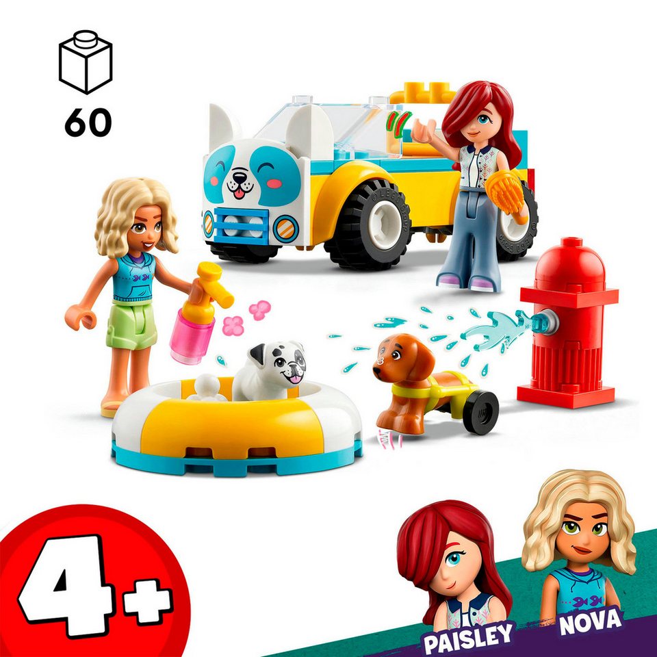 LEGO® Mobiler Hundesalon (42635), LEGO Friends Konstruktionsspielsteine, (60 St), Made in Europe