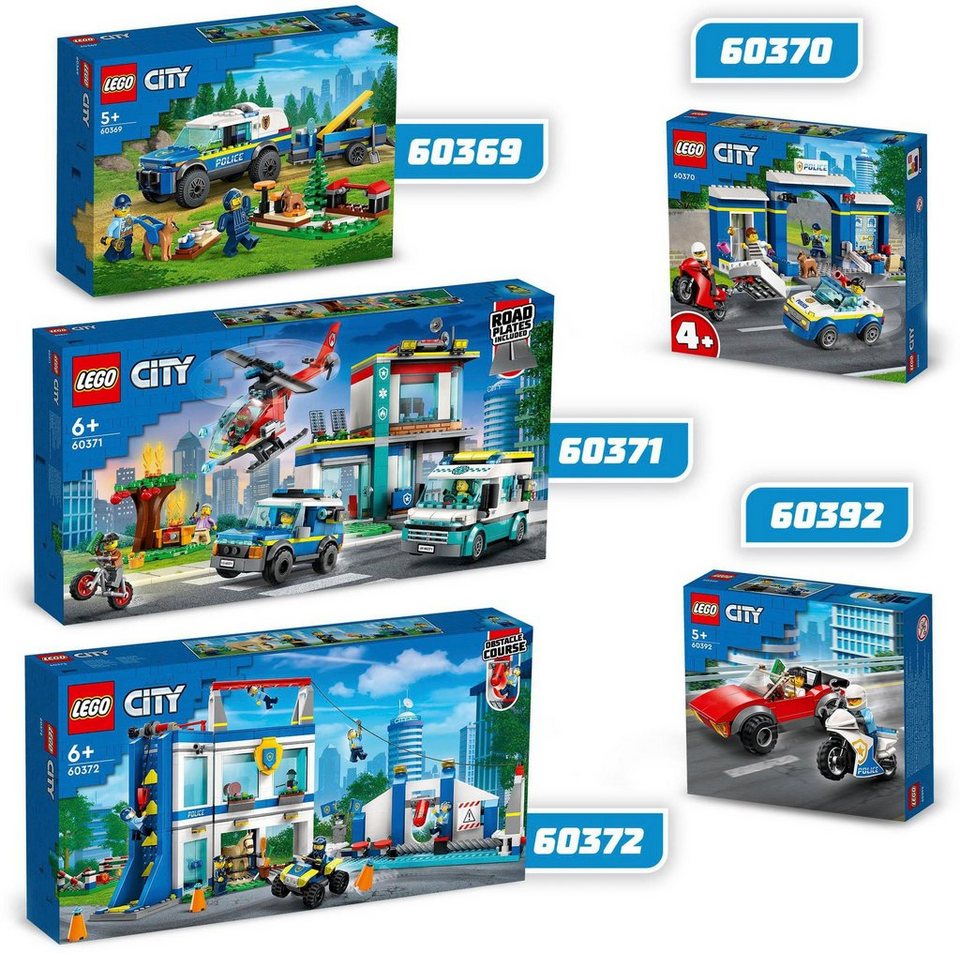LEGO® Mobiles Polizeihunde-Training (60369), LEGO® City Konstruktionsspielsteine, (197 St), Made in Europe