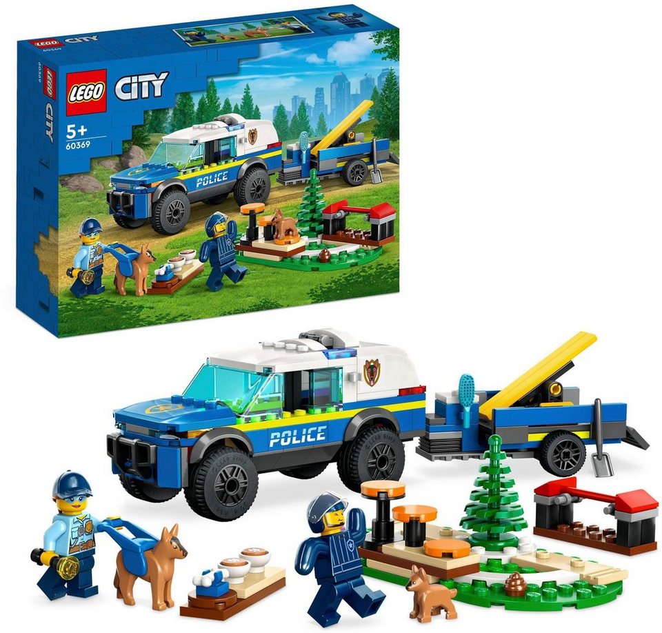 LEGO® Mobiles Polizeihunde-Training (60369), LEGO® City Konstruktionsspielsteine, (197 St), Made in Europe