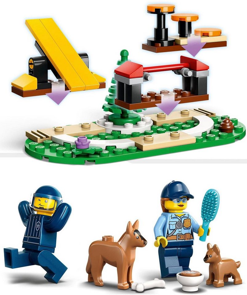 LEGO® Mobiles Polizeihunde-Training (60369), LEGO® City Konstruktionsspielsteine, (197 St), Made in Europe