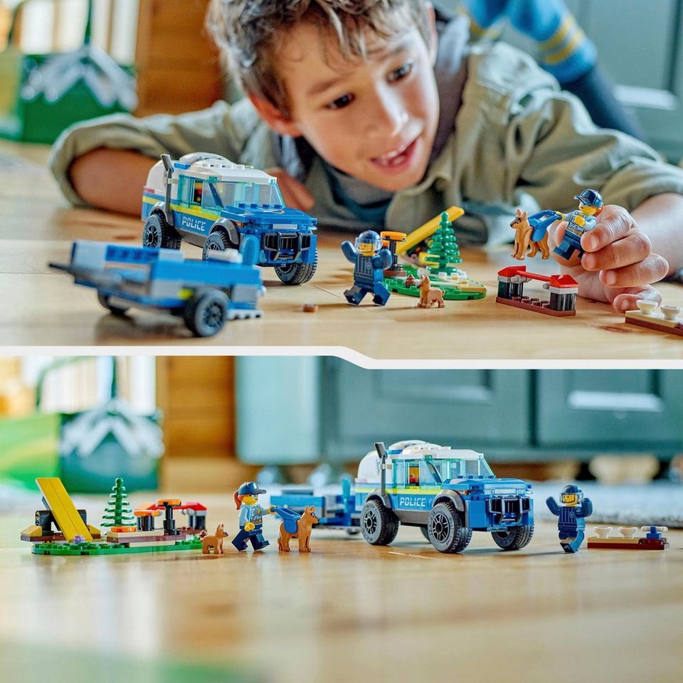 LEGO® Mobiles Polizeihunde-Training (60369), LEGO® City Konstruktionsspielsteine, (197 St), Made in Europe