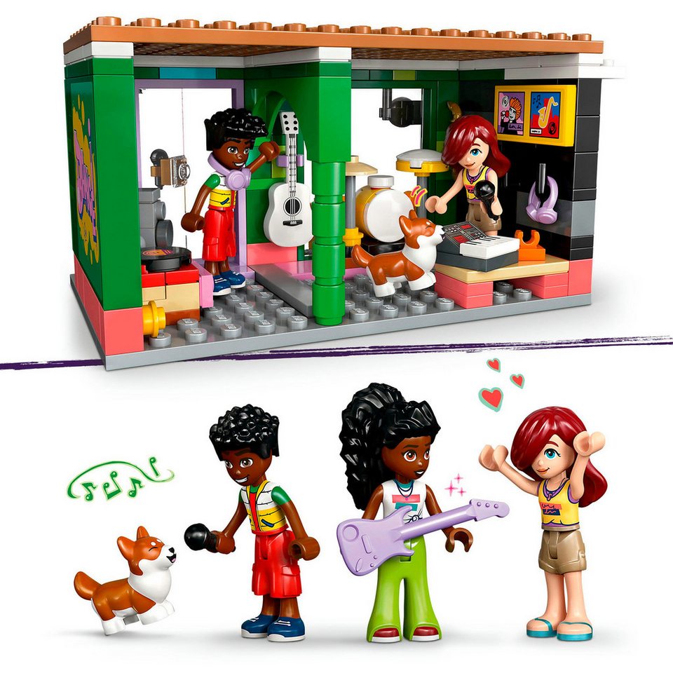 LEGO® Musikladen & Wohnung (42653), LEGO Friends Konstruktionsspielsteine, (483 St), Made in Europe