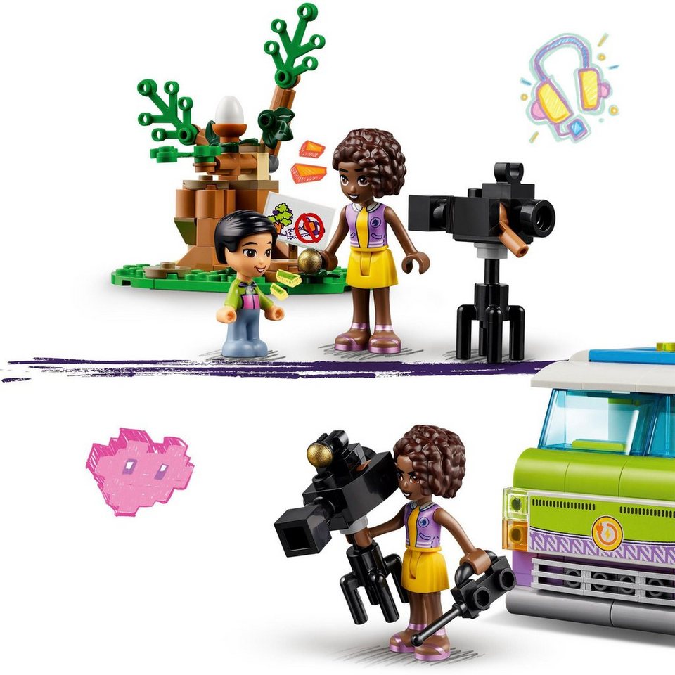 LEGO® Nachrichtenwagen (41749), LEGO® Friends Konstruktionsspielsteine, (446 St), Made in Europe