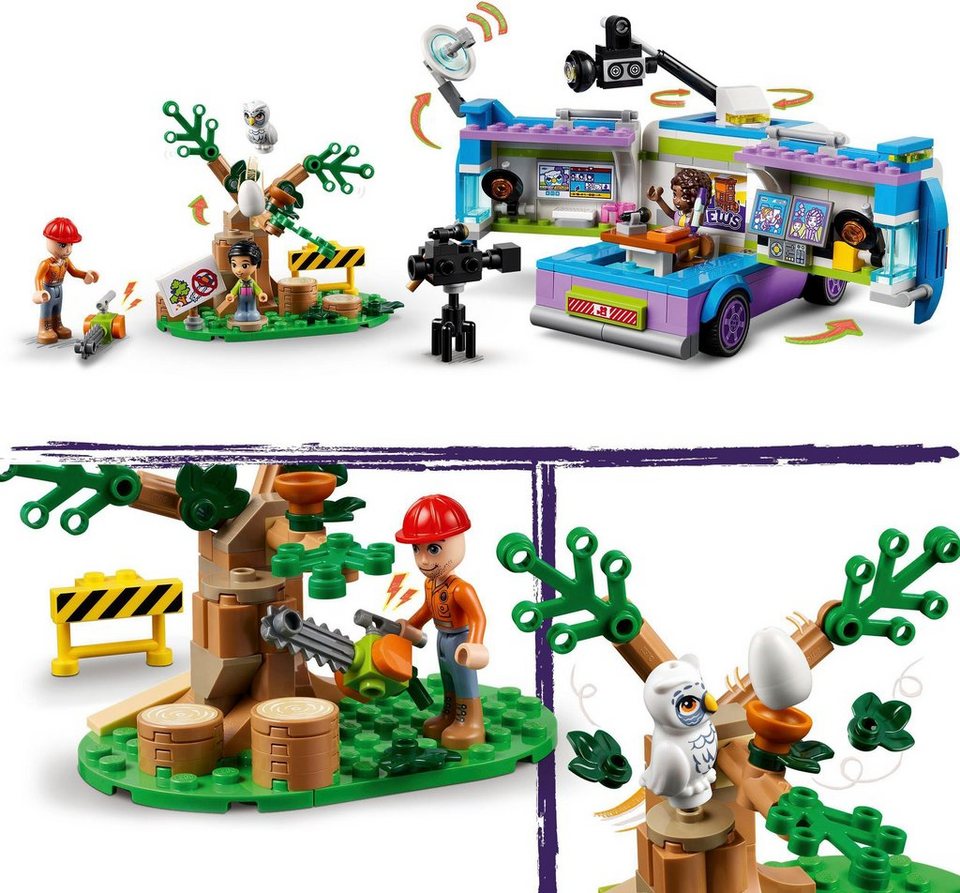 LEGO® Nachrichtenwagen (41749), LEGO® Friends Konstruktionsspielsteine, (446 St), Made in Europe