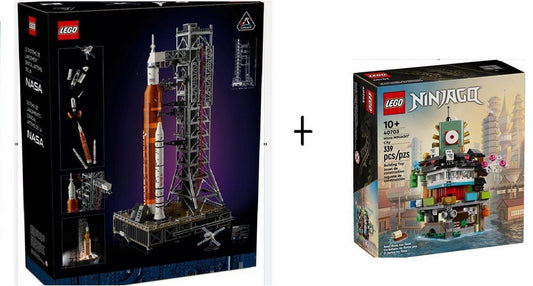 LEGO® NASA Artemis Startrampe (10341) inkl Ninjago - Mikro-City (40703) Spielbausteine, (3600 St)