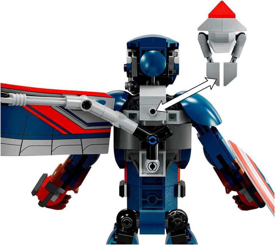 LEGO® New Captain America Baufigur (76296), LEGO Super Heroes Konstruktionsspielsteine, (359 St), Made in Europe