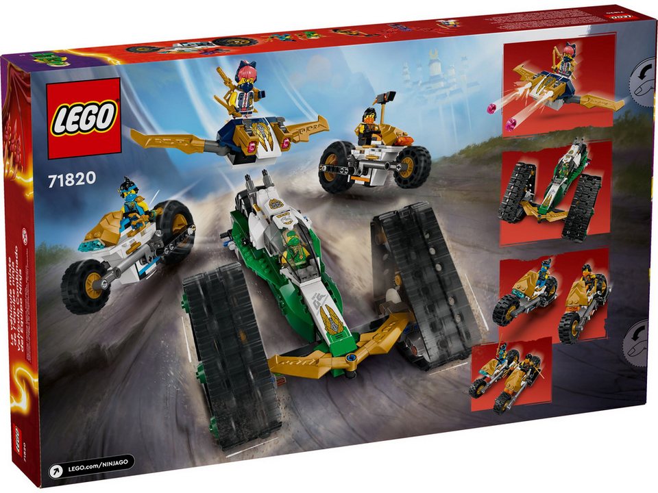 LEGO® Ninjago - Kombi-Raupe des Ninja-Teams (71820) Konstruktions-Spielset, (4-in-1, 576 St., 71820)
