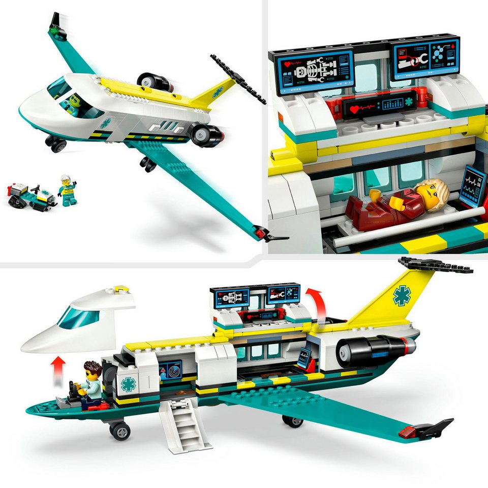 LEGO® Notfallrettungsflugzeug (60465), LEGO City Konstruktionsspielsteine, (403 St), Made in Europe