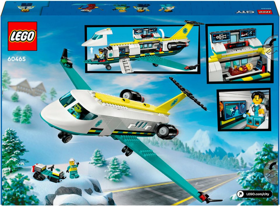 LEGO® Notfallrettungsflugzeug (60465), LEGO City Konstruktionsspielsteine, (403 St), Made in Europe
