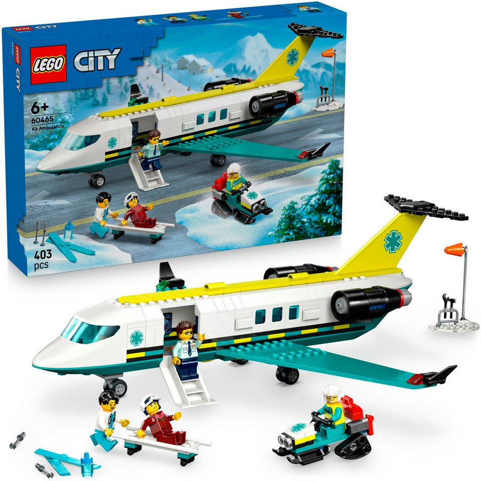 LEGO® Notfallrettungsflugzeug (60465), LEGO City Konstruktionsspielsteine, (403 St), Made in Europe