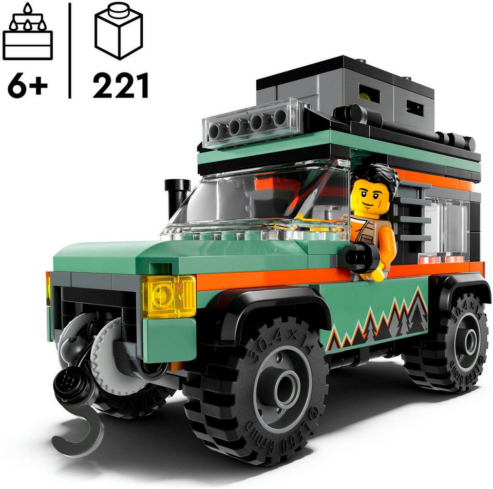 LEGO® Offroad Geländewagen (60447), LEGO City Konstruktionsspielsteine, (221 St), Made in Europe