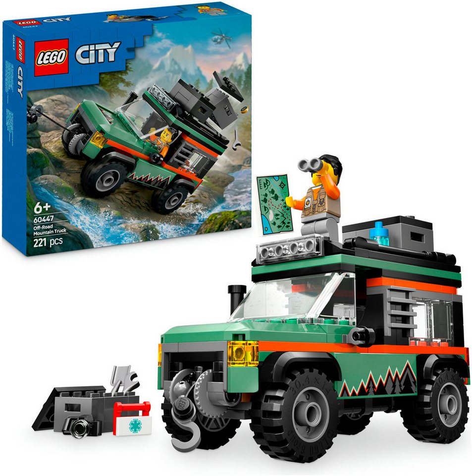 LEGO® Offroad Geländewagen (60447), LEGO City Konstruktionsspielsteine, (221 St), Made in Europe
