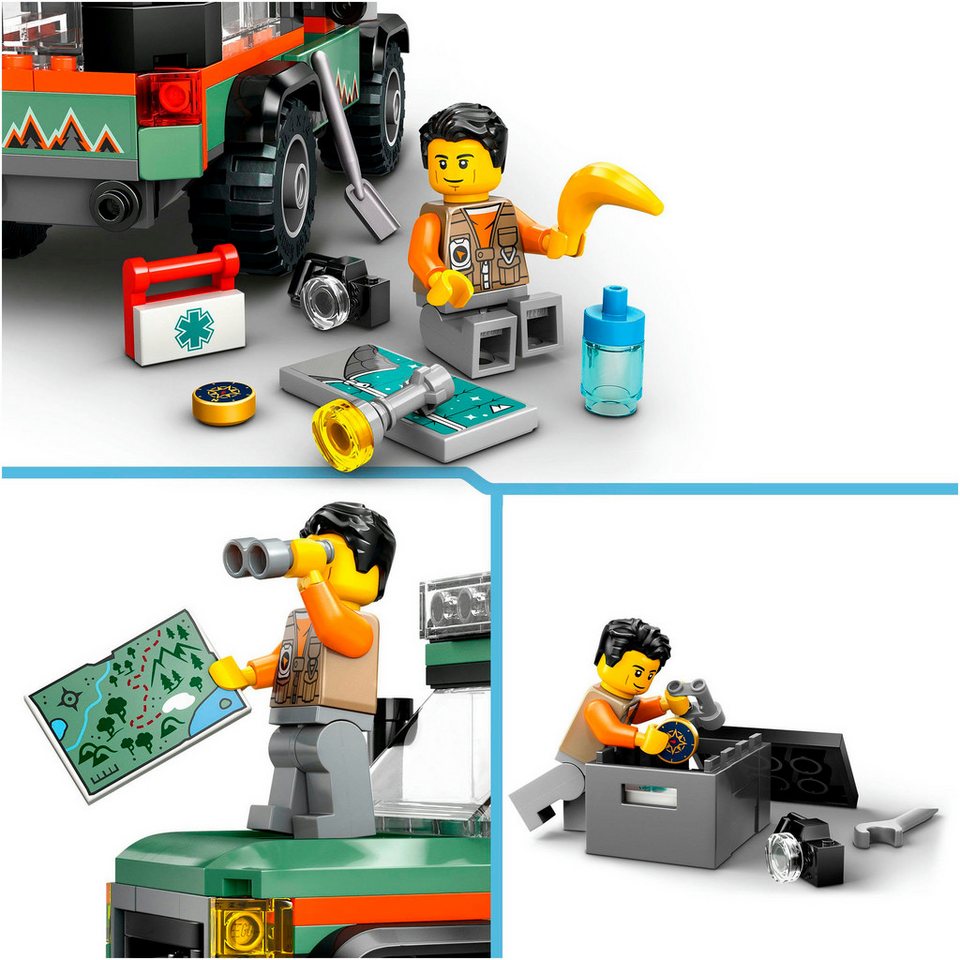 LEGO® Offroad Geländewagen (60447), LEGO City Konstruktionsspielsteine, (221 St), Made in Europe