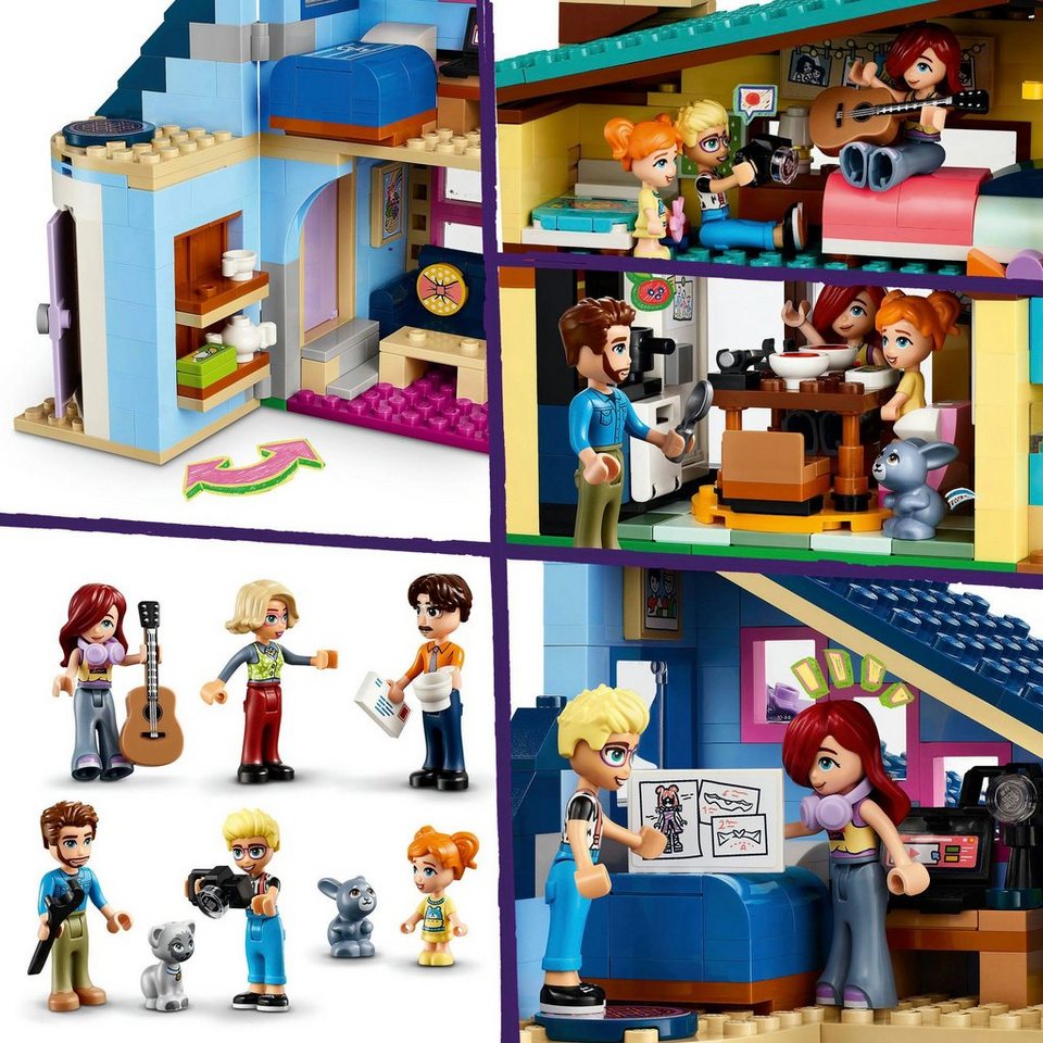 LEGO® Ollys und Paisleys Familien Haus (42620), LEGO Friends Konstruktionsspielsteine, (1126 St), Made in Europe