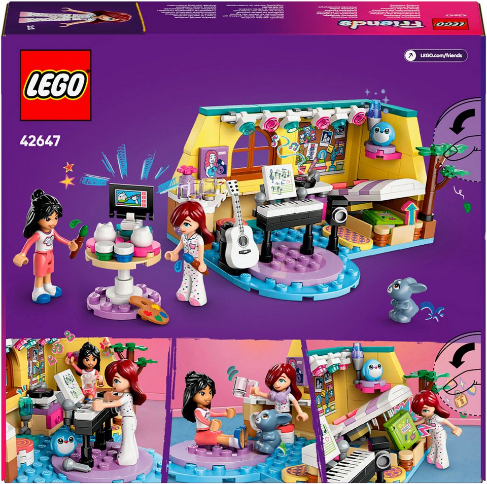 LEGO® Paisleys Zimmer (42647), LEGO Friends Konstruktionsspielsteine, (199 St), Made in Europe