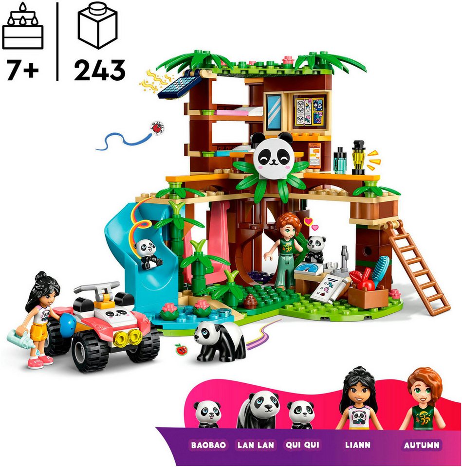LEGO® Panda-Pflegestation (42648), LEGO Friends Konstruktionsspielsteine, (243 St), Made in Europe