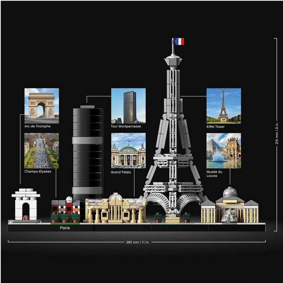 LEGO® Paris (21044), LEGO® Architecture Konstruktionsspielsteine, (649 St), Made in Europe