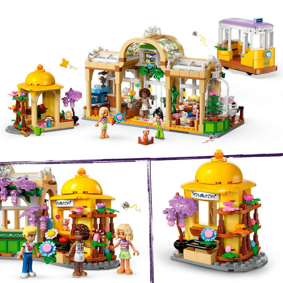 LEGO® Pflanzencafé und Blumenkiosk (42671), LEGO Friends Konstruktionsspielsteine, (1138 St), Made in Europe