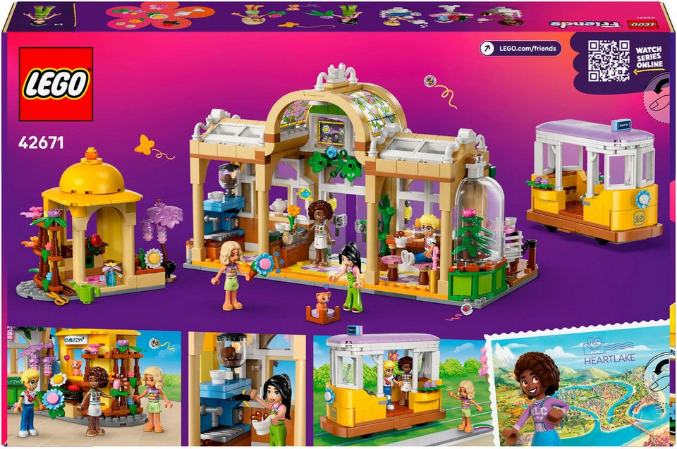 LEGO® Pflanzencafé und Blumenkiosk (42671), LEGO Friends Konstruktionsspielsteine, (1138 St), Made in Europe