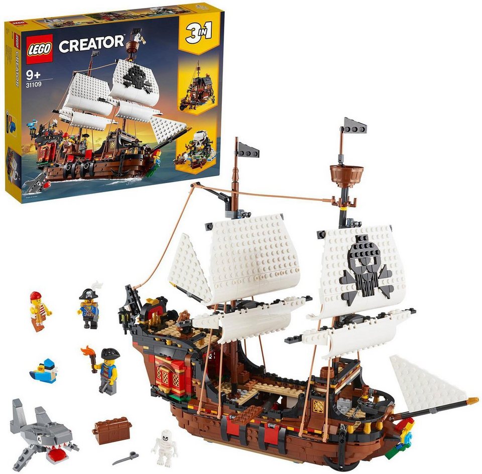 LEGO® Piratenschiff (31109), LEGO® Creator 3in1 Konstruktionsspielsteine, (1264 St), Made in Europe