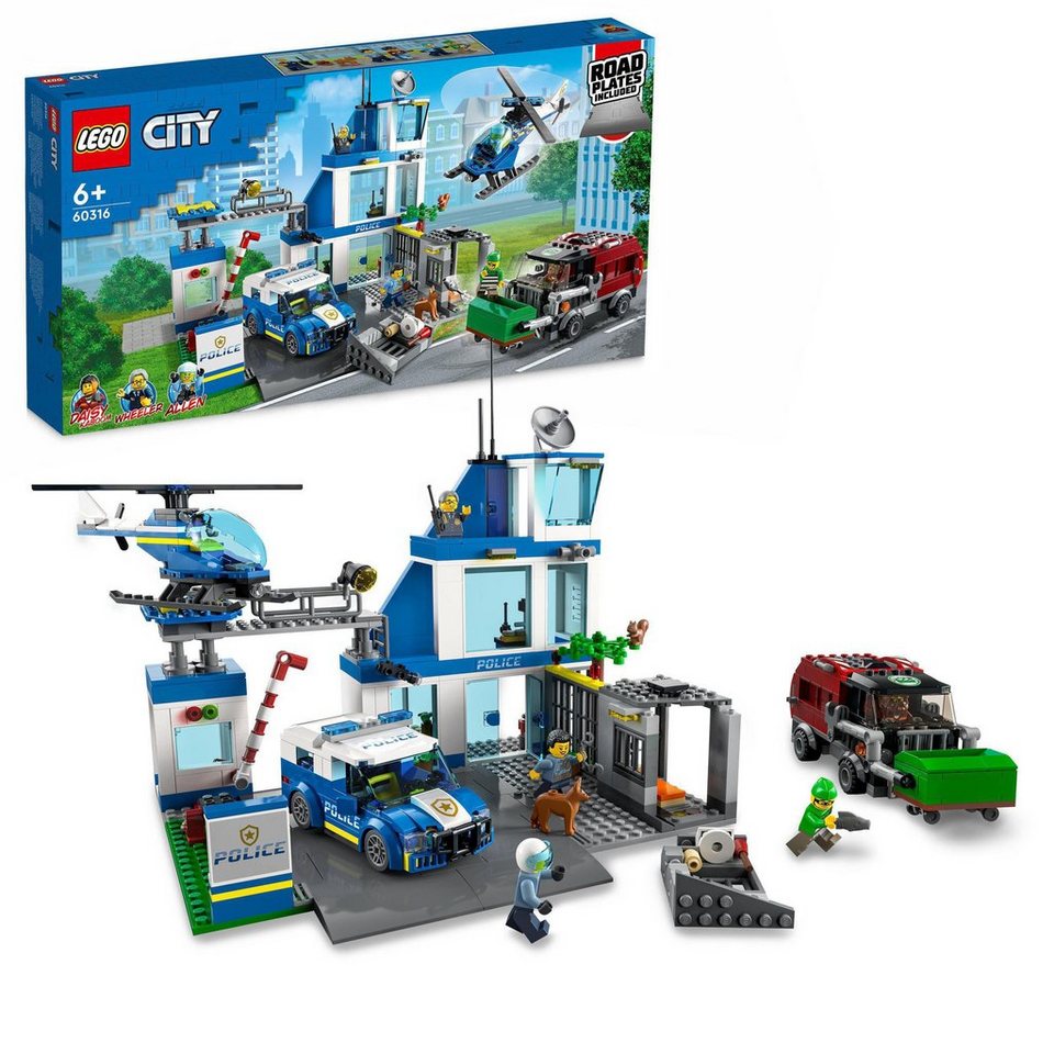 LEGO® Polizeistation (60316), LEGO® City Konstruktionsspielsteine, (668 St)