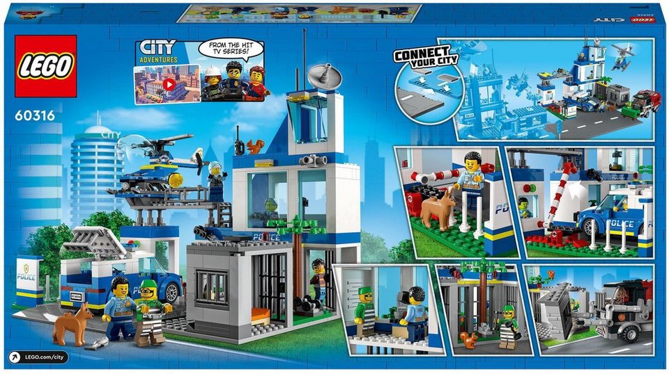 LEGO® Polizeistation (60316), LEGO® City Konstruktionsspielsteine, (668 St)