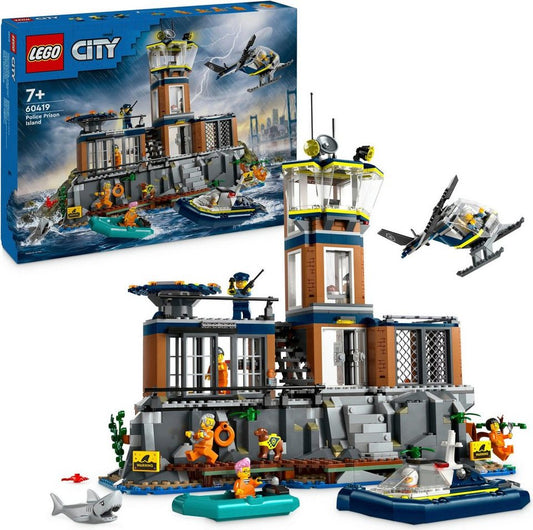 LEGO® Polizeistation auf der Gefängnisinsel (60419), LEGO City Konstruktionsspielsteine, (980 St), Made in Europe