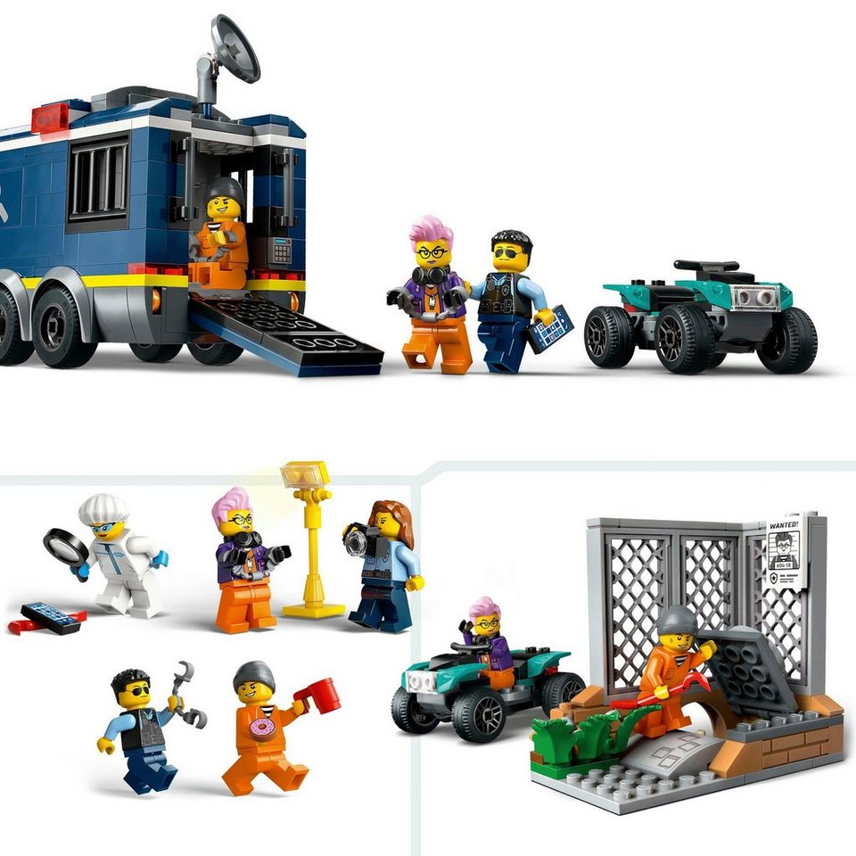 LEGO® Polizeitruck mit Labor (60418), LEGO City Konstruktionsspielsteine, (674 St), Made in Europe