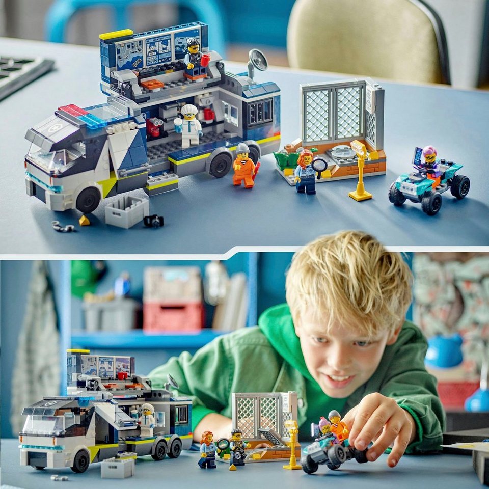 LEGO® Polizeitruck mit Labor (60418), LEGO City Konstruktionsspielsteine, (674 St), Made in Europe