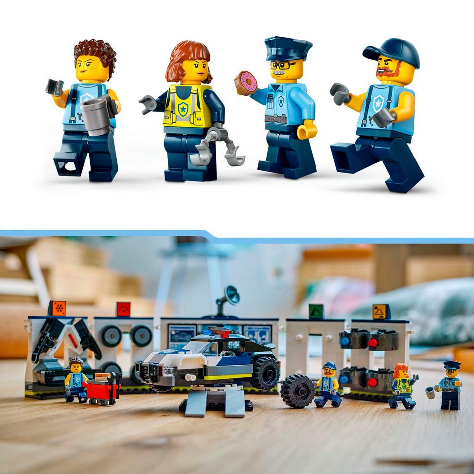 LEGO® Polizeiwerkstatt (60457), LEGO City Konstruktionsspielsteine, (489 St), Made in Europe