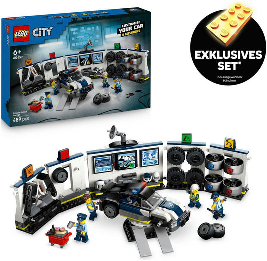 LEGO® Polizeiwerkstatt (60457), LEGO City Konstruktionsspielsteine, (489 St), Made in Europe