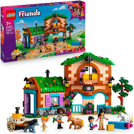 LEGO® Ponyhof & Stall (42654), LEGO Friends Konstruktionsspielsteine, (727 St), Made in Europe