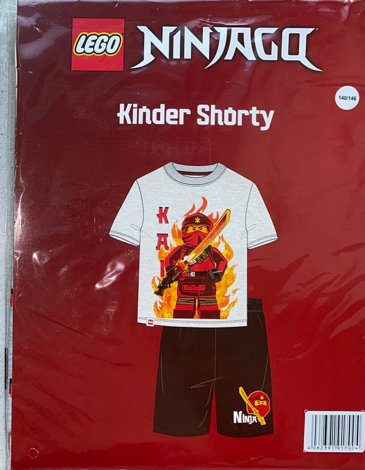 LEGO® Pyjama Lego® NINJAGO Pyjama Shorty Ninja Schlafanzug Jungen + Mädchen Lego Jungen Pyjama