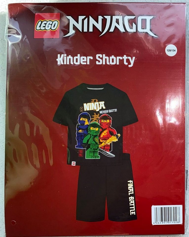 LEGO® Pyjama Lego® NINJAGO Pyjama Shorty Ninja Schlafanzug Jungen + Mädchen Lego Jungen Pyjama