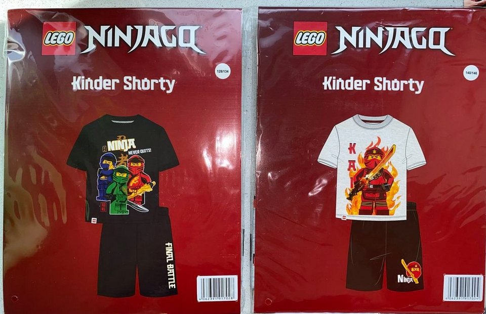 LEGO® Pyjama Lego® NINJAGO Pyjama Shorty Ninja Schlafanzug Jungen + Mädchen Lego Jungen Pyjama