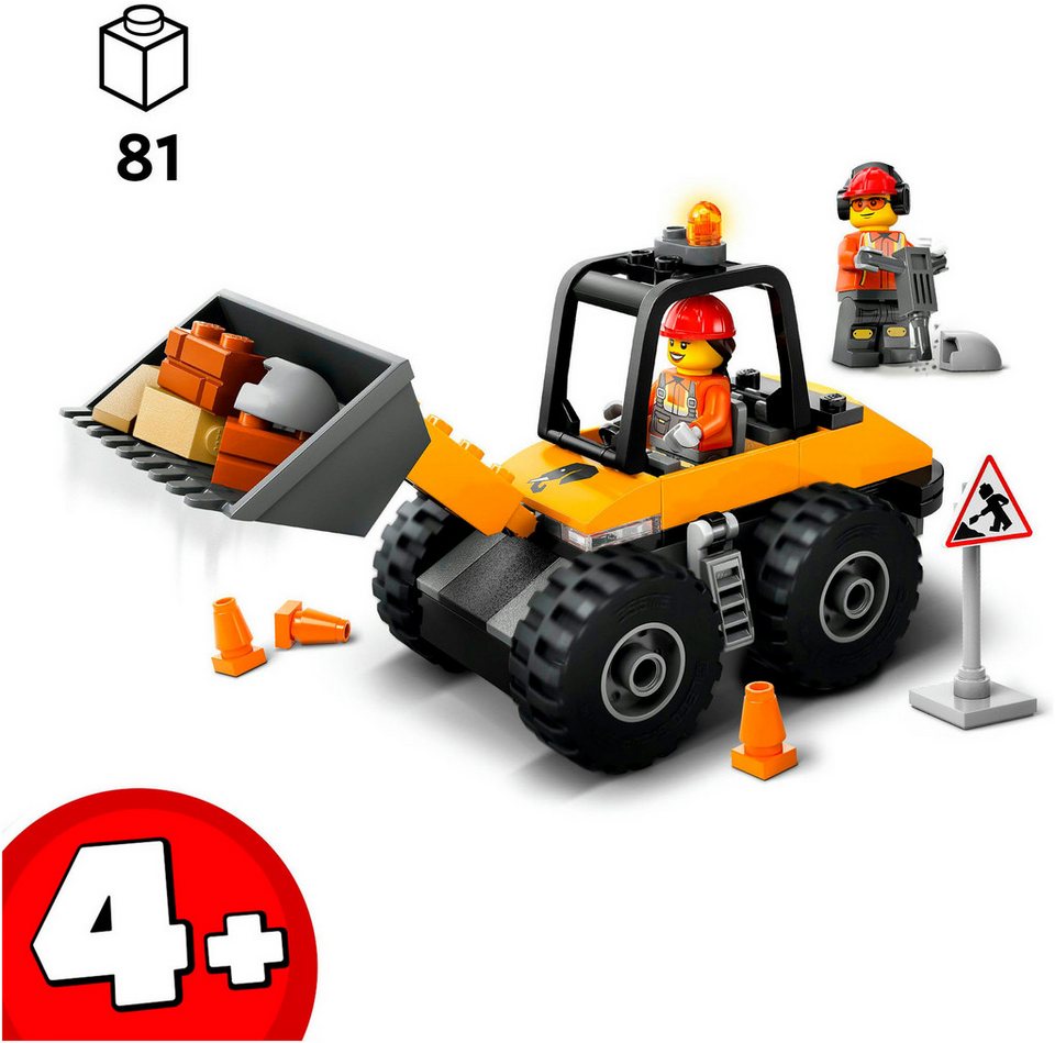 LEGO® Radlader (60450), LEGO City Konstruktionsspielsteine, (81 St), Made in Europe