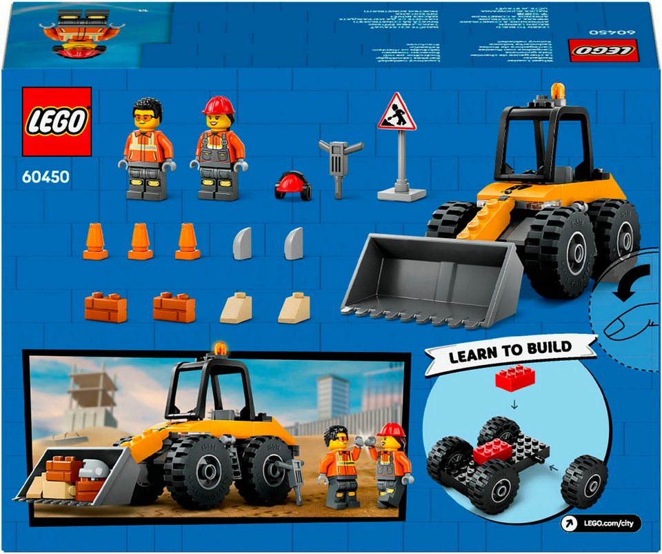 LEGO® Radlader (60450), LEGO City Konstruktionsspielsteine, (81 St), Made in Europe