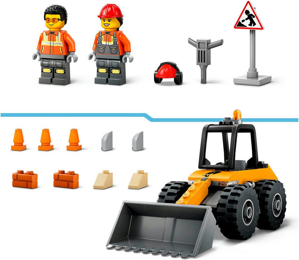 LEGO® Radlader (60450), LEGO City Konstruktionsspielsteine, (81 St), Made in Europe