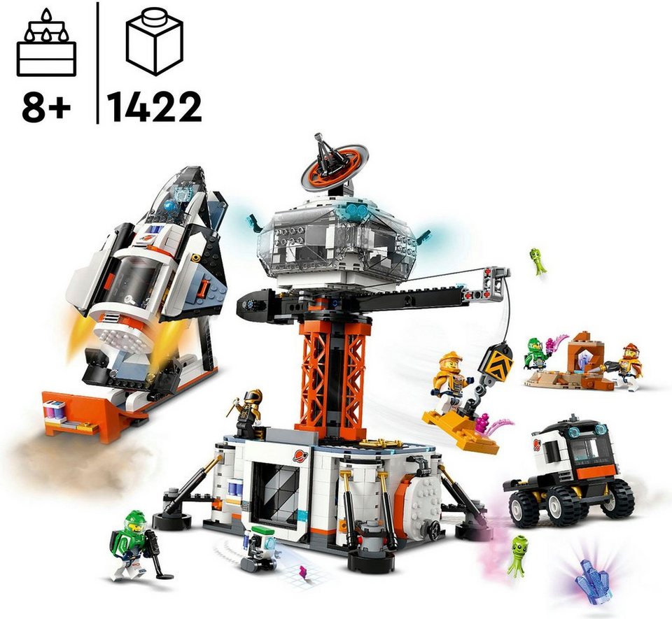 LEGO® Raumbasis mit Startrampe (60434), LEGO City Konstruktionsspielsteine, (1422 St), Made in Europe